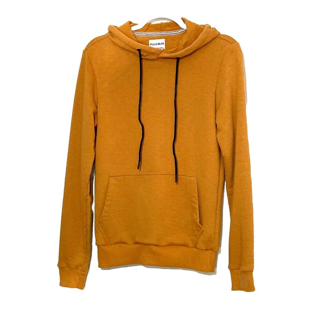Pull & Bear Women's Mustard Gold Hoodie Sweatshirt Size Small